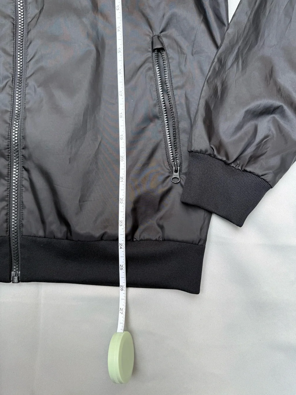 Nike Black and Yellow Hooded Windbreaker with Red Lining